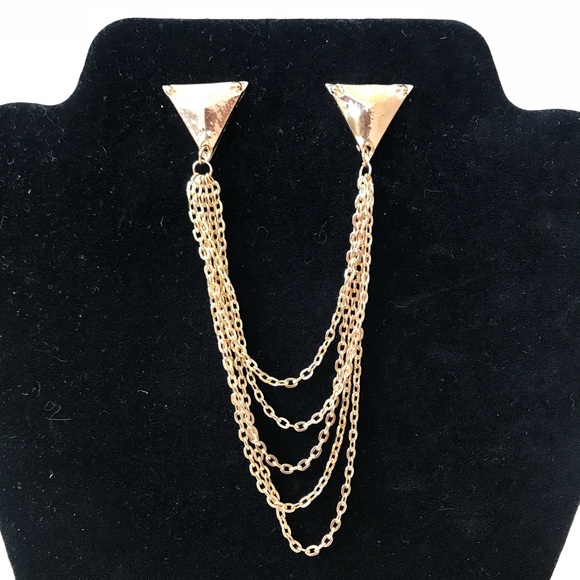 Chevron Collar Pin Gold - Picture 2 of 6